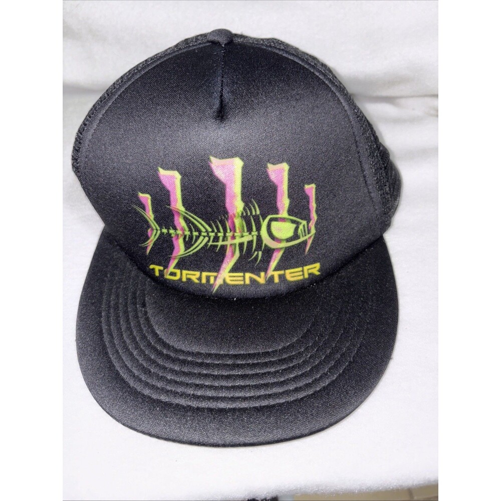 TORMENTOR Hat Mens Snapback Fish Skelton Trucker Style Adjustable Ball Cap Neon